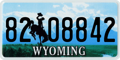 WY license plate 8208842