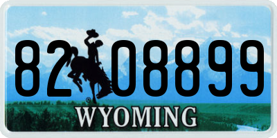 WY license plate 8208899