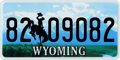 WY license plate 8209082