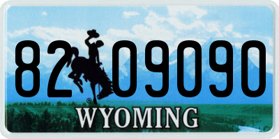 WY license plate 8209090