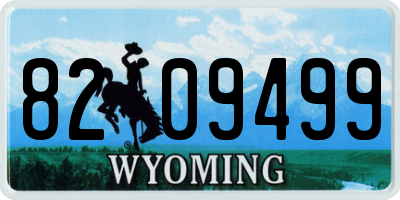 WY license plate 8209499
