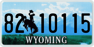 WY license plate 8210115