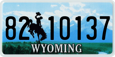 WY license plate 8210137