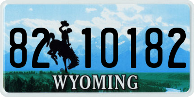 WY license plate 8210182