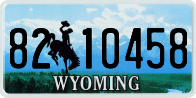 WY license plate 8210458