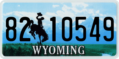 WY license plate 8210549