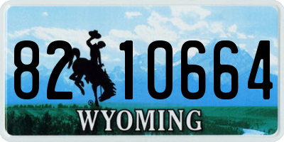 WY license plate 8210664