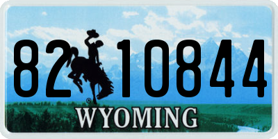 WY license plate 8210844