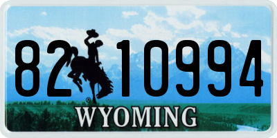 WY license plate 8210994