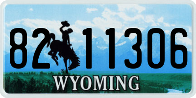 WY license plate 8211306