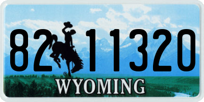 WY license plate 8211320