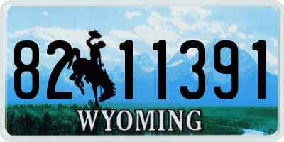 WY license plate 8211391