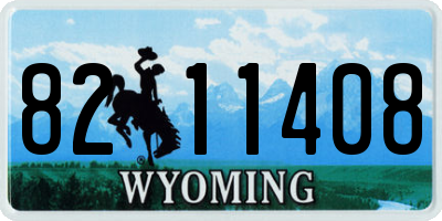 WY license plate 8211408