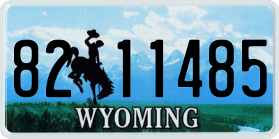 WY license plate 8211485