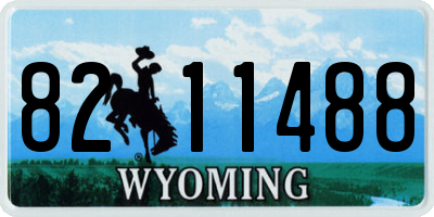WY license plate 8211488