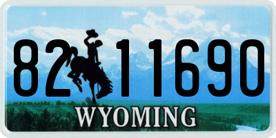 WY license plate 8211690
