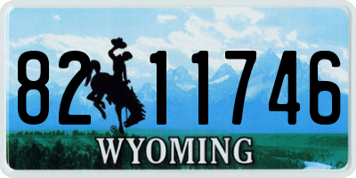 WY license plate 8211746