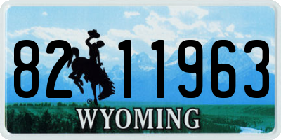 WY license plate 8211963