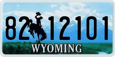 WY license plate 8212101