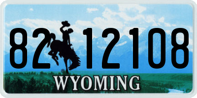 WY license plate 8212108