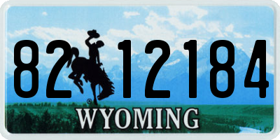WY license plate 8212184
