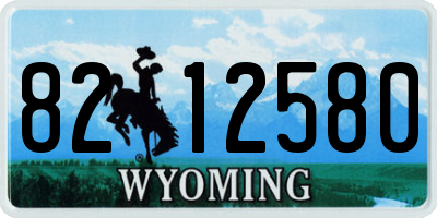 WY license plate 8212580
