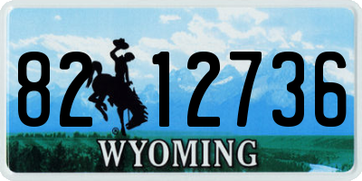 WY license plate 8212736