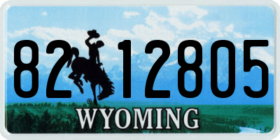 WY license plate 8212805