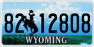 WY license plate 8212808