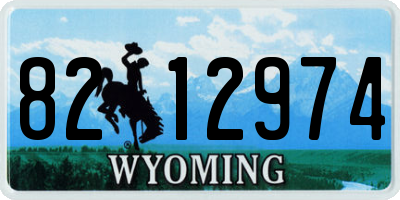 WY license plate 8212974