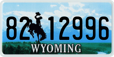 WY license plate 8212996