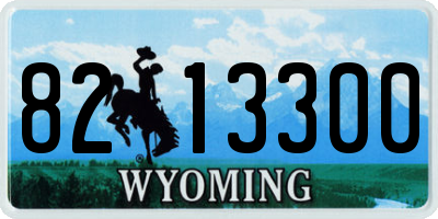 WY license plate 8213300