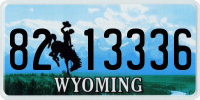 WY license plate 8213336