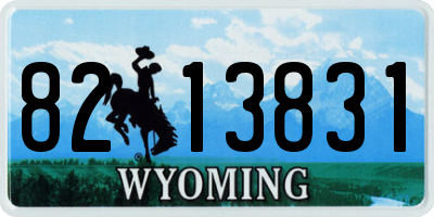 WY license plate 8213831