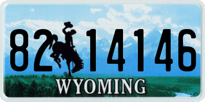 WY license plate 8214146