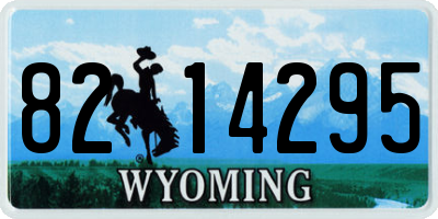 WY license plate 8214295