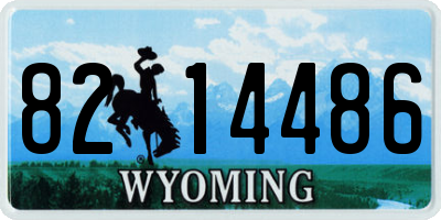 WY license plate 8214486