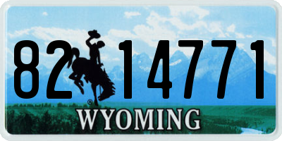 WY license plate 8214771