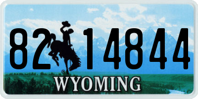 WY license plate 8214844