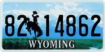 WY license plate 8214862