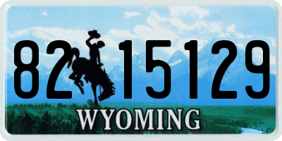 WY license plate 8215129