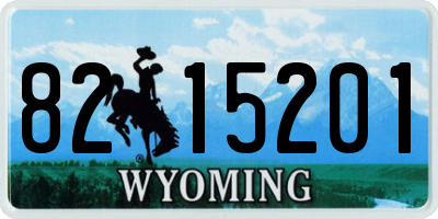 WY license plate 8215201