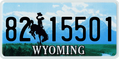WY license plate 8215501
