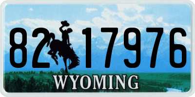 WY license plate 8217976