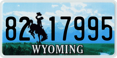 WY license plate 8217995