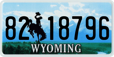 WY license plate 8218796