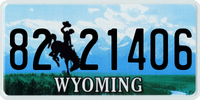 WY license plate 8221406