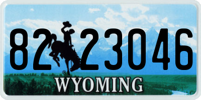 WY license plate 8223046