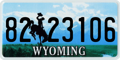 WY license plate 8223106