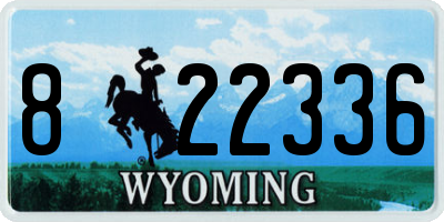 WY license plate 822336